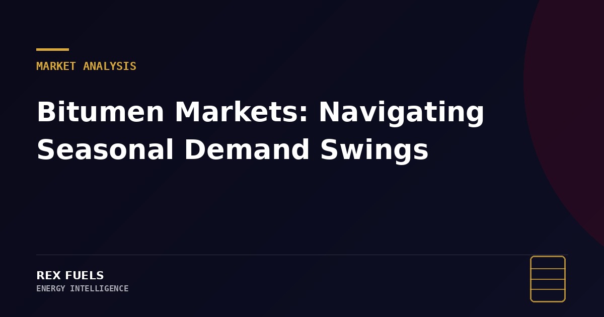 Bitumen Markets: Navigating Seasonal Demand Swings