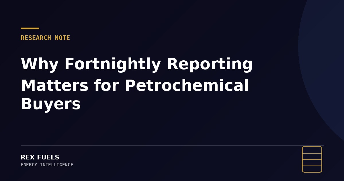 Why Fortnightly Reporting Matters for Petrochemical Buyers